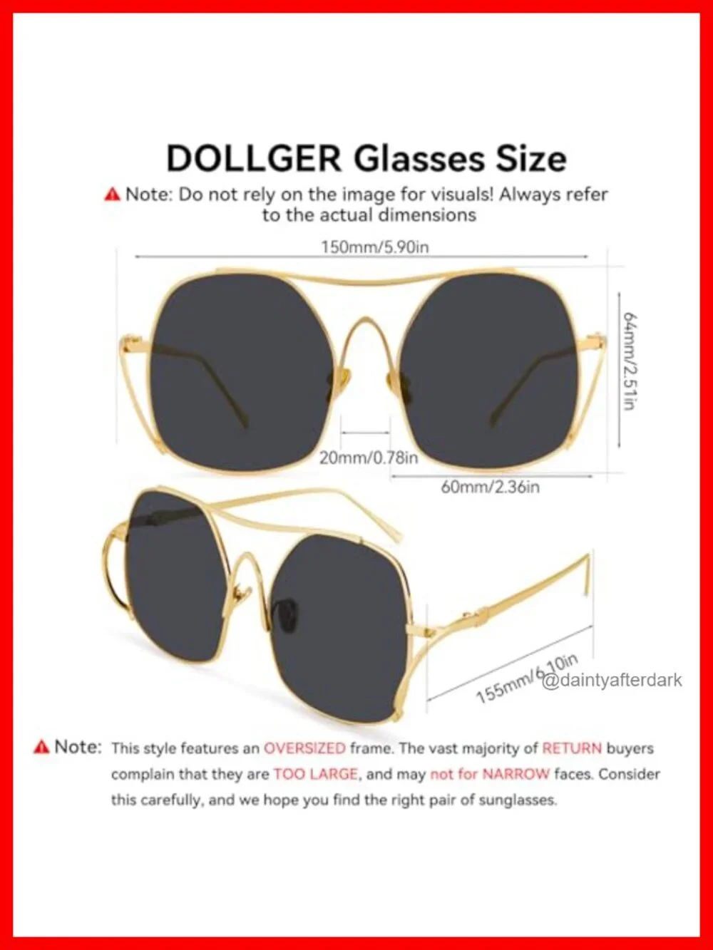 Oversized Metal Aviator Sunglasses UV400 Retro Square Frame Shades Women